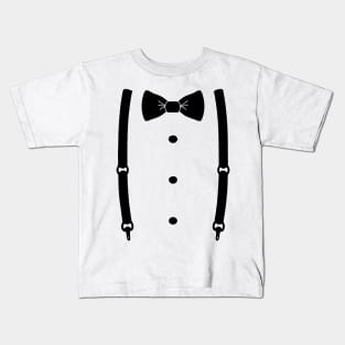 Bow Tie & Slacks (Black tie) Kids T-Shirt